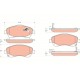 ÖN FREN BALATA TOYOTA AVENSIS 2.0L 1AZ-FE 1AZFSE AZT250 03-08 / AVENSIS 1.6L 3ZZFE VVTi ZZT250 03-08 / VERSO 2.2L 2ADFTV AUR10 04-09