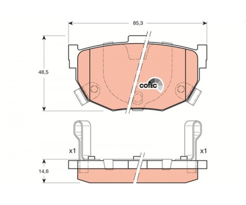 ARKA BALATA ELANTRA 2.0-1.8-1.6 2.0 CRDİ 96 >01 > 7.06 COUPE 1.6I 16V 97-02 -2.0 02 >8.09