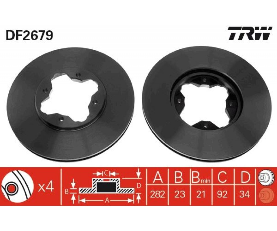 ÖN FREN DİSKİ HAVA KANALLI HONDA ACCORD EURO 2.0L F20Z1 CE8 kasa 96-98 15 JANT / ROVER 600 618 96-99 620İ Sİ Tİ 93-99 282 çap x 4 bijon - Takım disk fiyatıdır