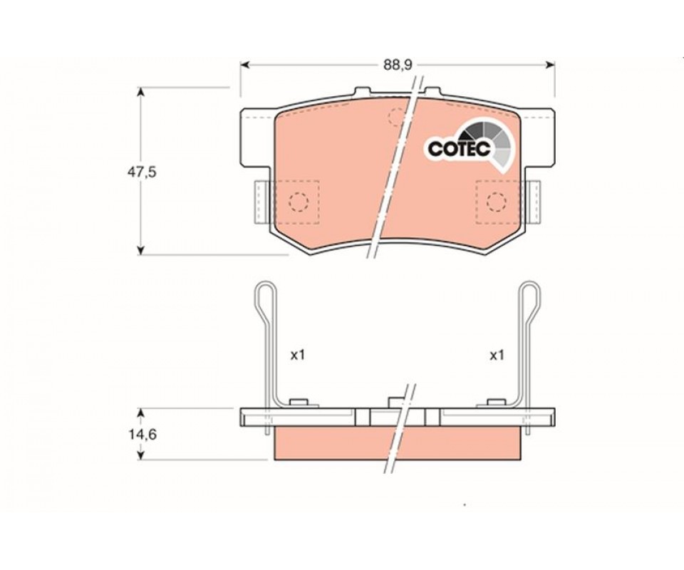 ARKA FREN BALATA HONDA CIVIC 1.6L D16 VTEC VTI 01-05 / 1.4L 1.6L 96-01 / 1.6L R16A2 VTEC SEDAN 06-> / ACCORD 2.0L F20 90-98 / LEGEND 3.2L 91-96 / SUZUKI SX4 1.6L M16A RW416 05->