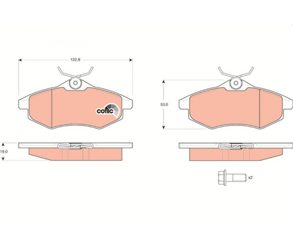 ÖN FREN BALATASI CITROEN C2 03>12 C3 02>10 KÜÇÜK TİP