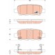 ARKA FREN BALATA NISSAN QASHQAI 1.5L 1.6L 2.0L K9K M9R HR16DE MR20DE J10 06-13 / X-TRAIL 2.0L QR20DE T30 01-07 2.5L QR25DE T30 01-> 2.2L YD22DDTi T30 01-> / MURANO 3.5L Z51 4x4 DCi 08-> / INFINITI FX