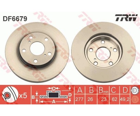 ÖN FREN DİSKİ HAVA KANALLI TOYOTA AURIS COROLLA 1.6L 1ZR-FAE ZRE181 ZRE185 13-18 1.4L 1ND-FTV D-4D NDE180 13-18 1.33L 1NR-FE NRE180 13-18 277 ÇAP X 5 BİJON - Takım disk fiyatıdır