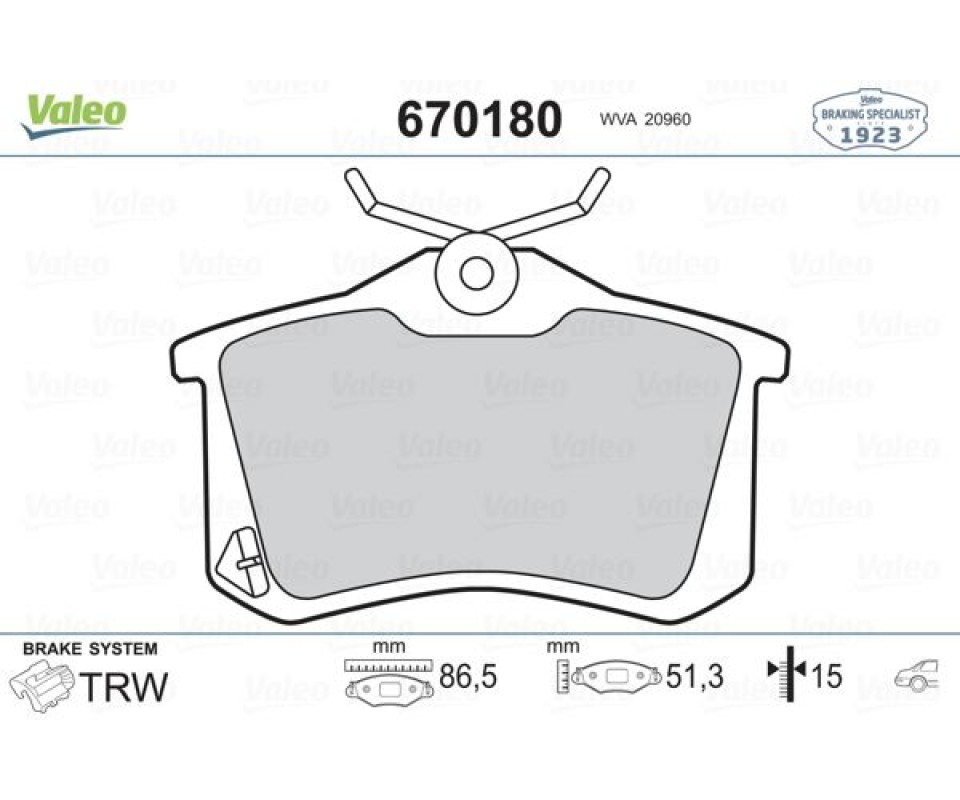 ARKA FREN BALATA RENAULT CLIO 05> KANGOO 01> LAGUNA 96> FLUENCE 09> MEGANE 96> CITROEN BERLINGO 99> C2 C3 C4 03> DS4 11> PEUGEOT 307 00> 308 07> PARTNER 96>VW POLO CLASSIC 95>01 GOLF III-IV-PASSAT III