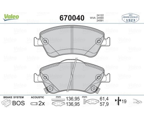 ÖN FREN BALATA TOYOTA AURIS. COROLLA 1.4L 1NDTV NDE150 D-4D dizel 07->