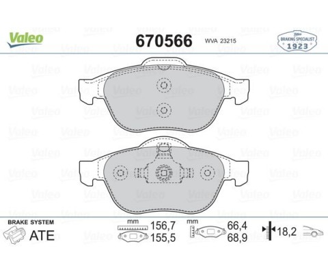 ÖN FREN BALATASI RENAULT LAGUNA II 01>05 LAGUNA III 07>15 MEGANE II 02>