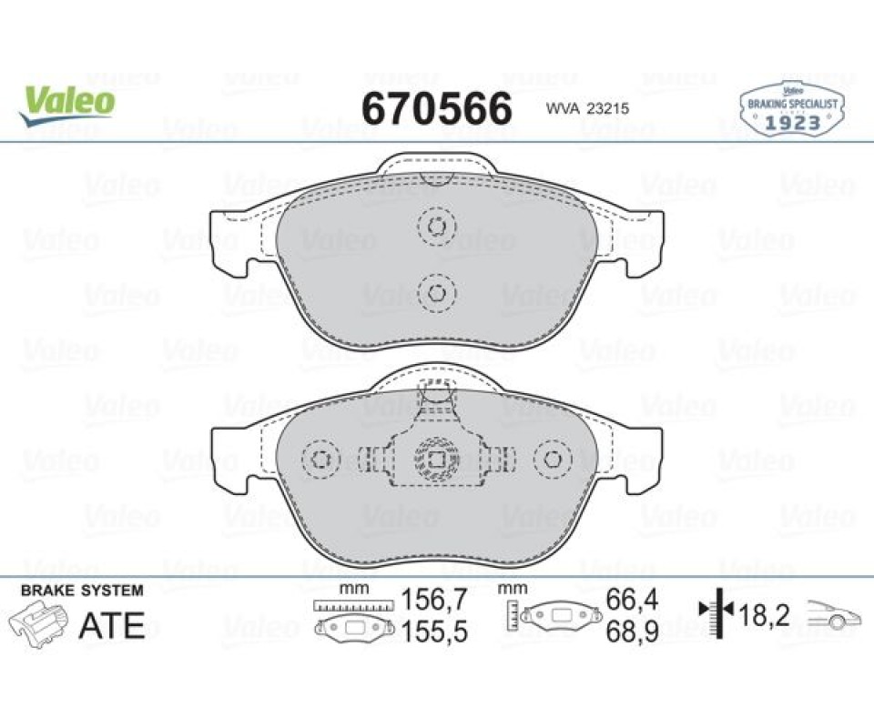 ÖN FREN BALATASI RENAULT LAGUNA II 01>05 LAGUNA III 07>15 MEGANE II 02>