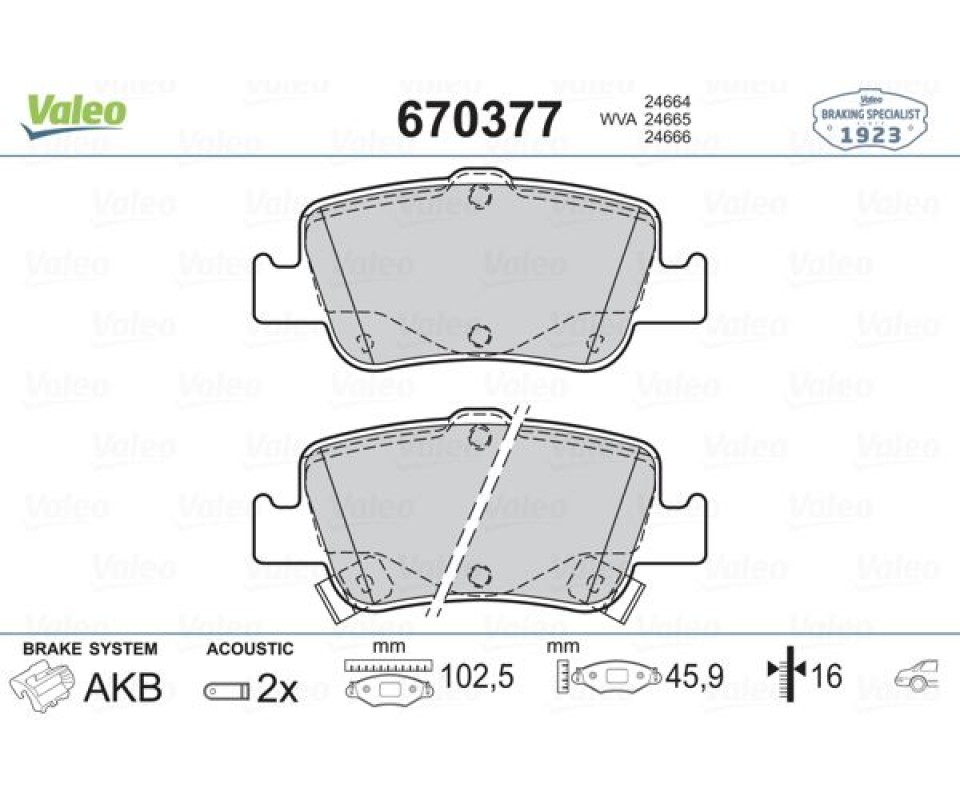 ARKA FREN BALATA TOYOTA AURIS. COROLLA 1.33L 1.6L 1NR-FE 1ZR-FAE NRE180 ZRE181 ZRE185 12-> 1.4L 1ND-FTV D-4D NDE150 NDE180 07->