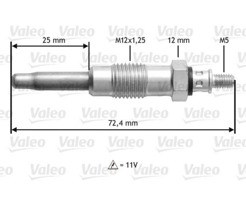 KIZDIRMA BUJİSİ 11V PARTNER-BERLINGO-P205-P206-P306-P405-P406-P605-P806-EXPERT-JUMPYXANTIA-XSARA-ZX 1.8-1.9 XUD7-XUD9 BOXER-JUMPER-DUCATO 1.9 ASTRA G-OMEGA B-FRONTERA A 1.7 VITARA-CLIO I-DOBLO-J9-MAST