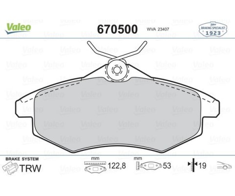 ÖN FREN BALATASI CITROEN C2 03>12 C3 02>10 KÜÇÜK TİP
