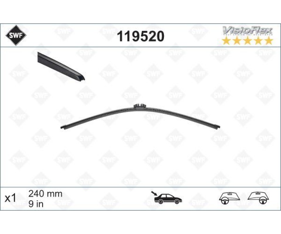 ARKA CAM SİLECEK SÜPÜRGESİ RENAULT CLIO IV 12> 240MM
