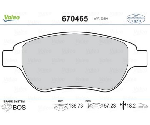 ÖN FREN BALATASI PEUGEOT P207 06> P307 00> PARTNER 03> CITROEN BERLINGO 00> C3 02> C4 04> XSARA 00> FIAT DOBLO 01>