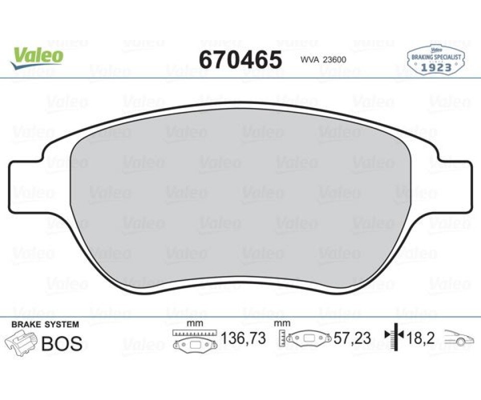 ÖN FREN BALATASI PEUGEOT P207 06> P307 00> PARTNER 03> CITROEN BERLINGO 00> C3 02> C4 04> XSARA 00> FIAT DOBLO 01>