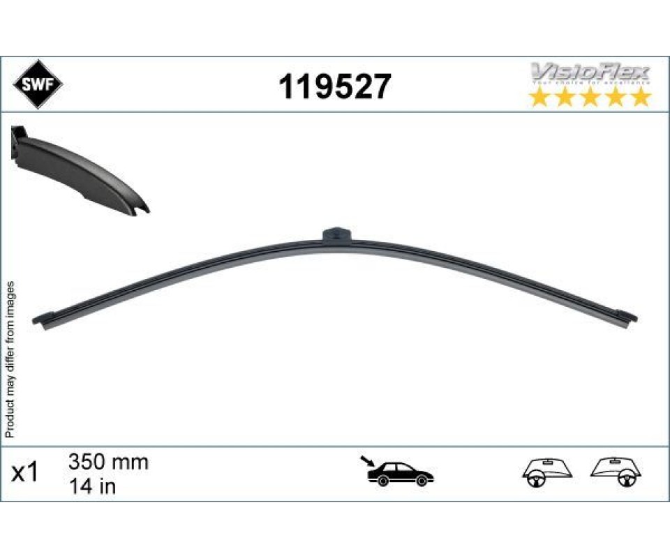 SWF VisioFlex Flat Blade X1 340 mm ARKA AUDI A3. BMW X1. VW Touareg