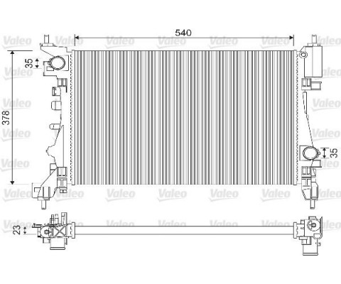 MOTOR SU RADYATÖRÜ OPEL CORSA D-CORSA E 1.2-1.4 A12XER A12XEL B12XEL A14XER B14XER 11> 540x378x23
