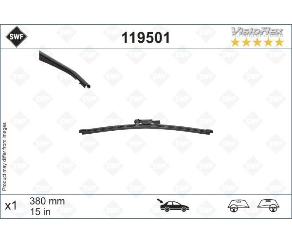 SILECEK SUPURGESI ARKA 380mm LAND ROVER RANGE ROVER SPORT II L494 SWF
