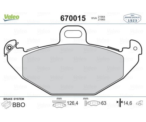 ARKA FREN BALATASI RENAULT LAGUNA 93>01 ESPACE III 96>00 1.6 1.8 1.9dCi 2.0 16V 2.2 3.0