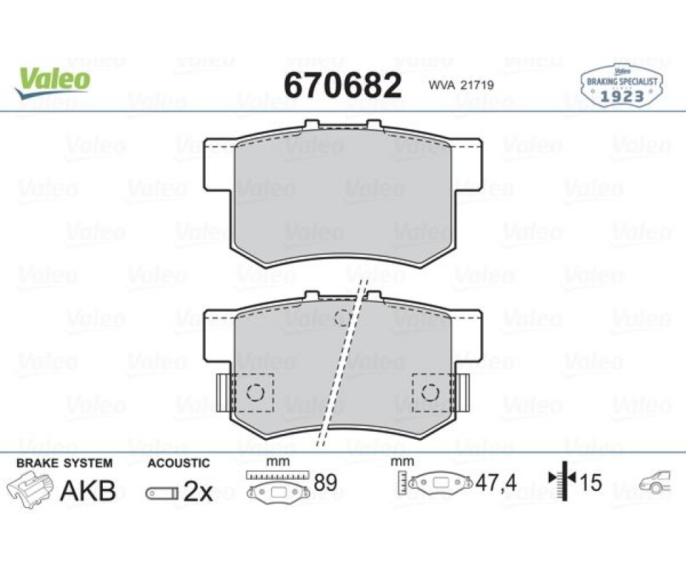 ARKA FREN BALATA HONDA CIVIC 1.6L D16 VTEC VTI 01-05 / 1.4L 1.6L 96-01 / 1.6L R16A2 VTEC SEDAN 06-> / ACCORD 2.0L F20 90-98 / LEGEND 3.2L 91-96 / SUZUKI SX4 1.6L M16A RW416 05->