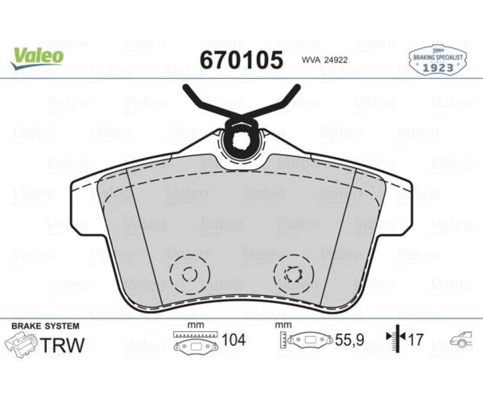 ARKA FREN BALATASI PEUGEOT P3008 09>16 P5008 09>17 P508 10>18 P308 GTI-RZC 10>14 CITROEN C4 09>16 DS4-DS5 11>15