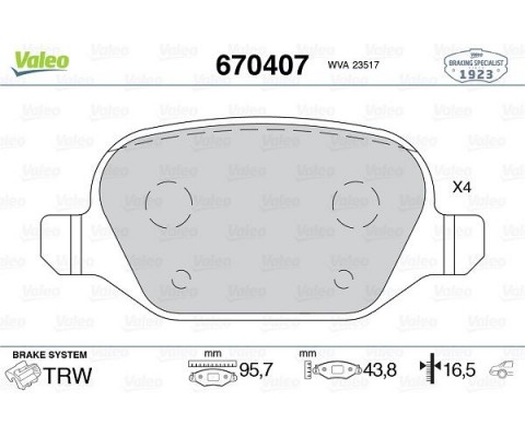 ARKA FREN BALATASI FIAT LINEA 09> ALFA 147 01>156 97>03 GT 03>10