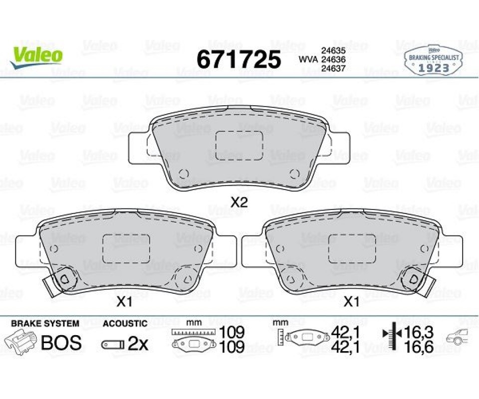 ARKA FREN BALATA HONDA CR-V 2.2L N22A CTDi dizel RE6 06-> / CR-V 2.0L R20 benzinli RE5 otomatik vite s 07-15 / CR-V 1.6L N16A2 RE6 İ-DTEC dizel 4x2 4x4 13->