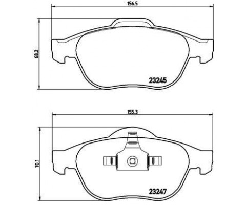 ÖN FREN BALATASI RENAULT SCENIC II 03> GRAND SCENIC II 03> 1.5dCi 1.6 1.9dCi 2.0 2.0dCi