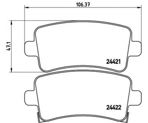 ARKA FREN BALATASI INSIGNIA A 08>17 SAAB 9.5 10> MALIBU 2.0D 2.4 12> 16 İNÇ JANT
