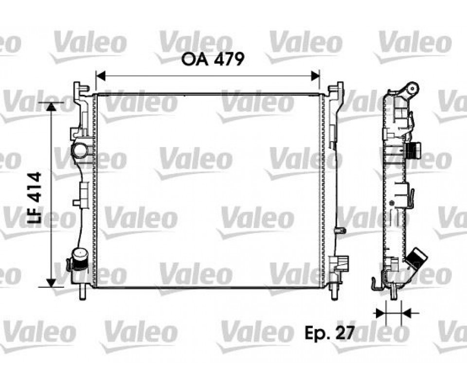MOTOR SU RADYATÖRÜ RENAULT CLIO II 98>05 SYMBOL 00> SYMBOL II 08> 1.5DCI MT AC MEKANİK 480x416x34
