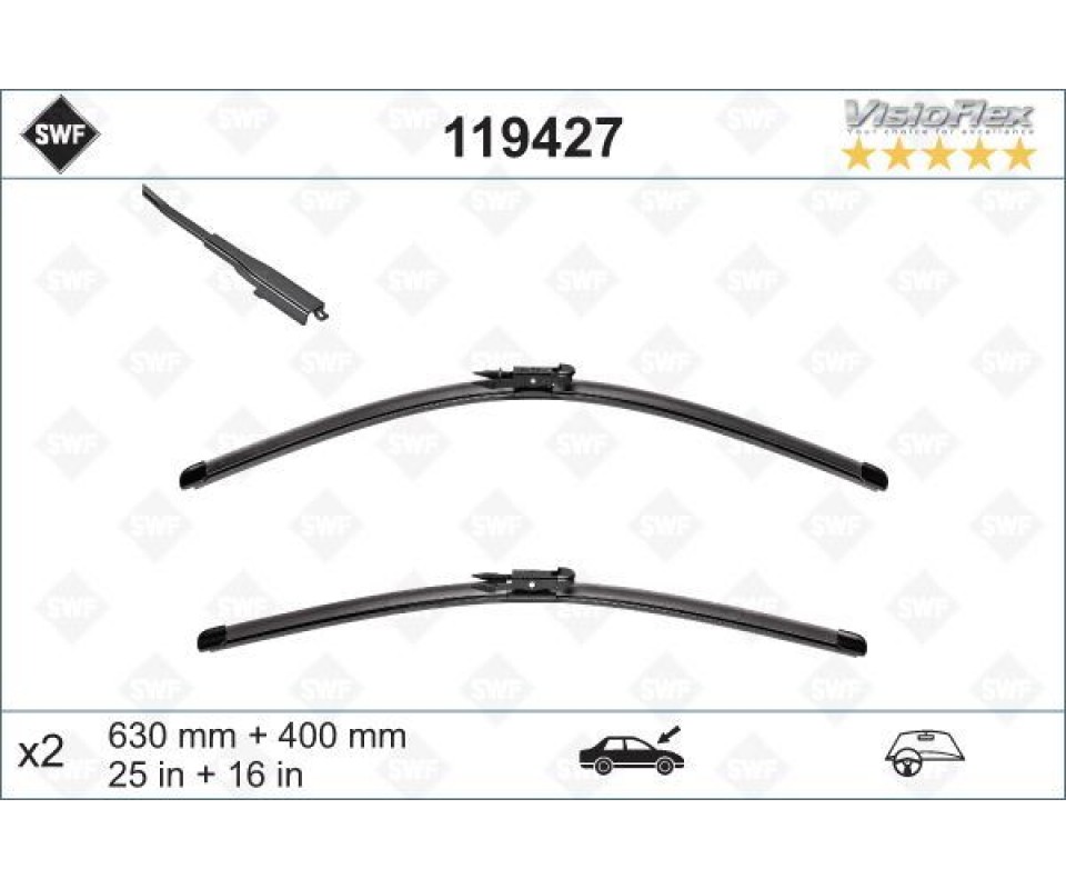 SILECEK SUPURGESI TAKIMI 600mm / 400mm BMW E92 E93 SWF