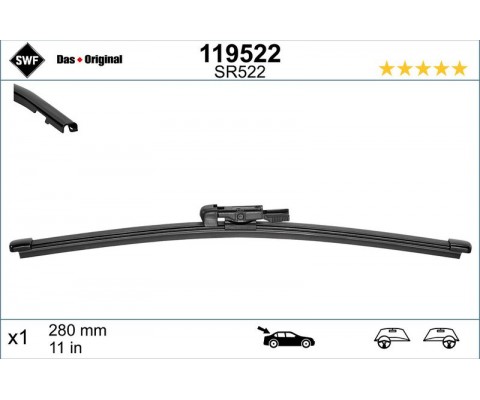 SILECEK SUPURGESI ARKA 280mm BMW E81 E87 SWF