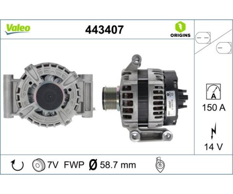 ALTERNATÖR FORD TRANSİT-RANGER 11> 2.2 TDCİ 150 AMP