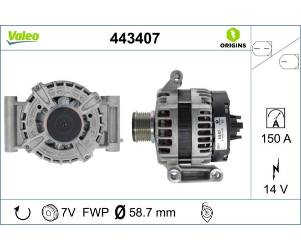 ALTERNATÖR FORD TRANSİT-RANGER 11> 2.2 TDCİ 150 AMP