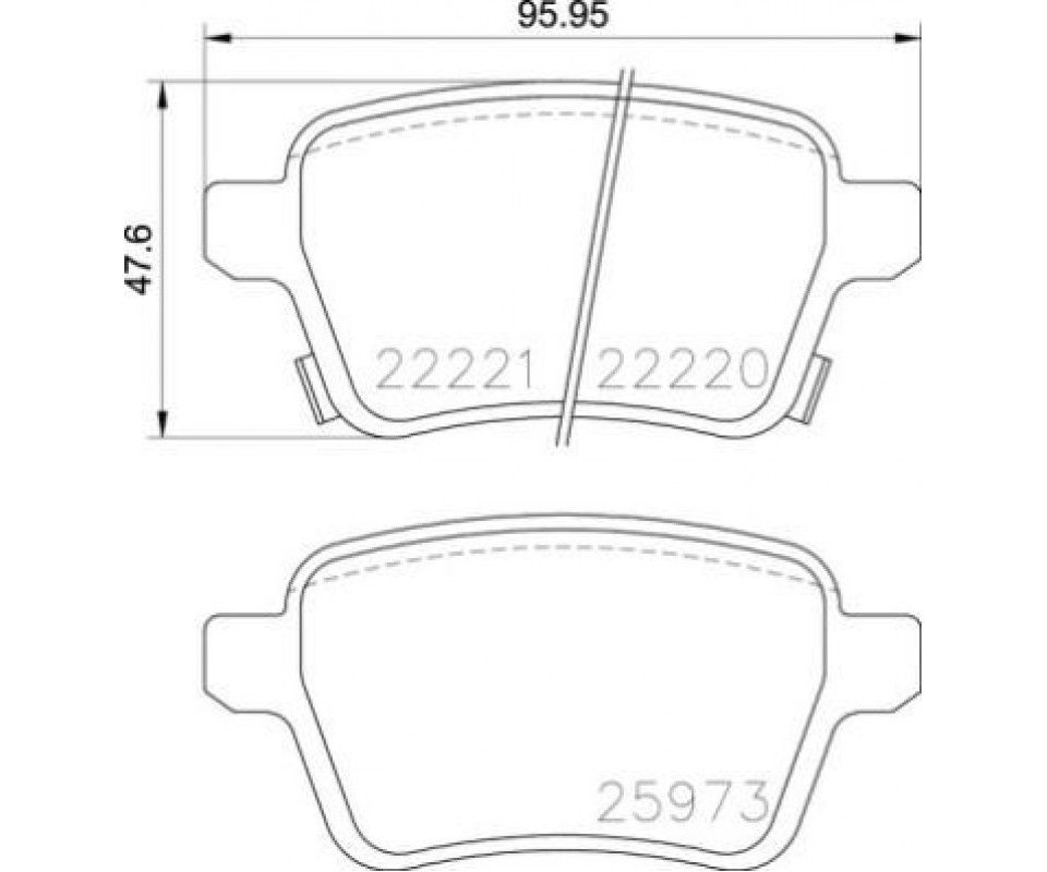 ARKA FREN BALATASI OPEL CORSA E 14>19 ADAM 14>19 15 JANT RPO J67 FIAT EGEA 16> 500L 13> 264mm