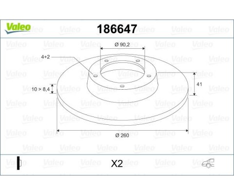ARKA FREN DİSKİ DOLU TİP MITSUBISHI CARISMA 1.6L 4G92 DA1A 95-> 1.8L GDI 4G93 DA2A 95-> 1.9L DI-D F9Q dizel DA5A 00-05 / SPACE STAR 1.3L 1.6L DG1A 98-> 260 çap x 4 bijon - Adet disk fiyatıdır