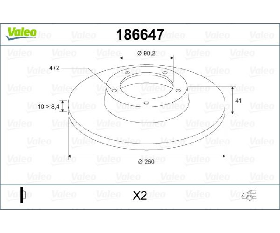 ARKA FREN DİSKİ DOLU TİP MITSUBISHI CARISMA 1.6L 4G92 DA1A 95-> 1.8L GDI 4G93 DA2A 95-> 1.9L DI-D F9Q dizel DA5A 00-05 / SPACE STAR 1.3L 1.6L DG1A 98-> 260 çap x 4 bijon - Adet disk fiyatıdır
