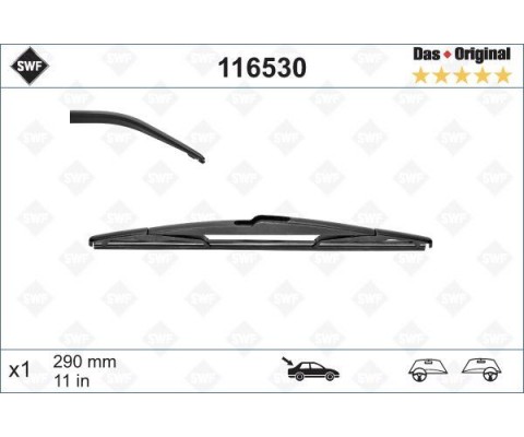 SILECEK SUPURGESI ARKA 290mm MERCEDES W246 S204 . OPEL ASTRA G . PEUGEOT 407 508 5008 308 2008 SWF