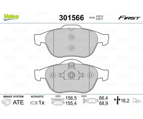ÖN FREN BALATASI RENAULT LAGUNA II 01>05 LAGUNA III 07>15 MEGANE II 02>