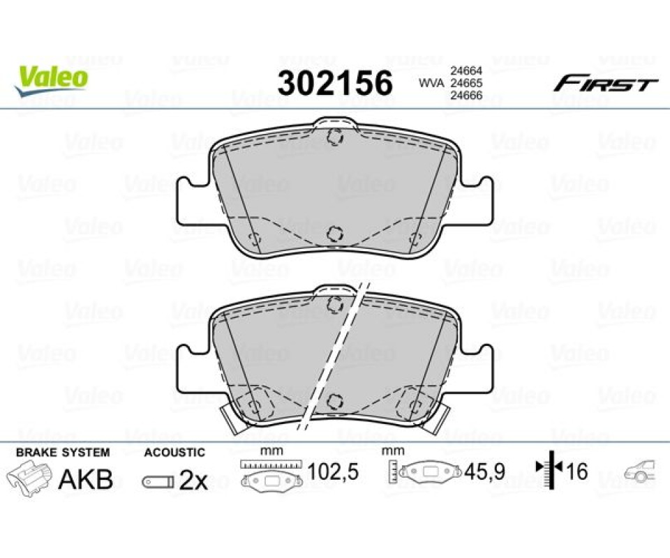 ARKA FREN BALATA TOYOTA AURIS. COROLLA 1.33L 1.6L 1NR-FE 1ZR-FAE NRE180 ZRE181 ZRE185 12-> 1.4L 1ND-FTV D-4D NDE150 NDE180 07->