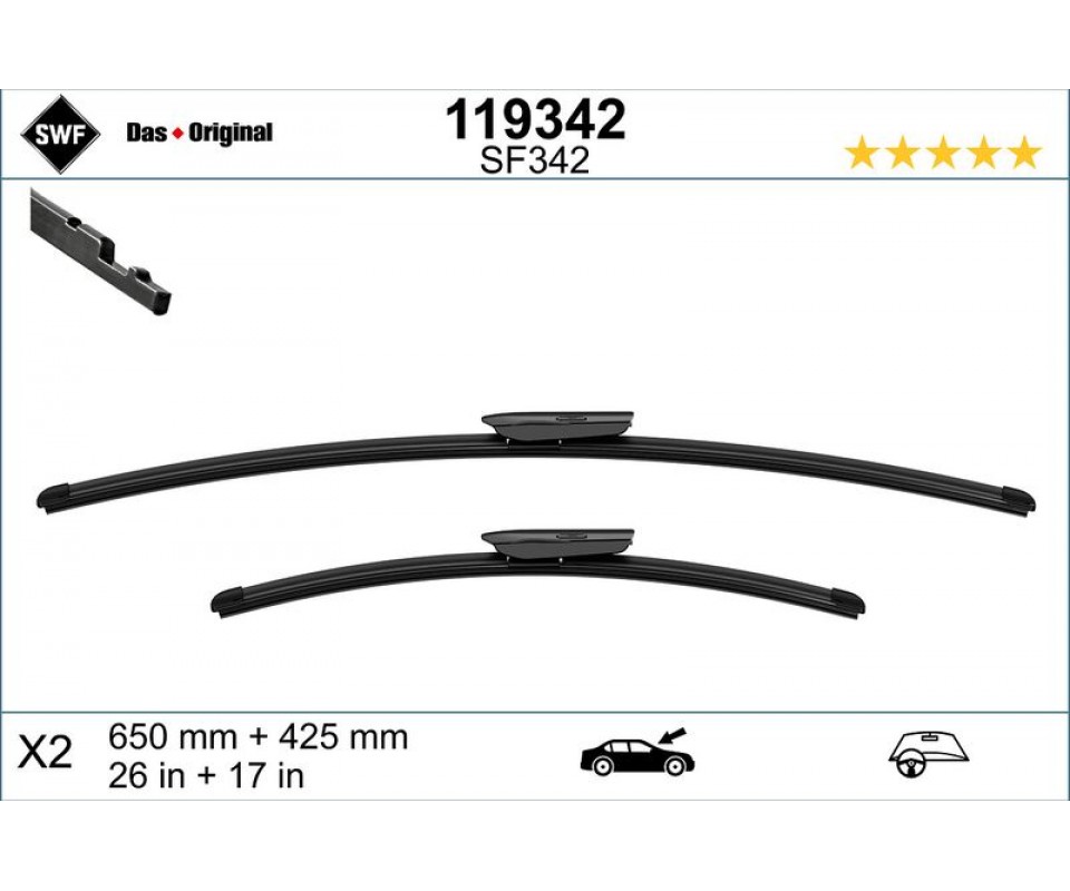 SILECEK SUPURGESI TAKIMI 650mm / 425mm BMW F40 F44 SWF