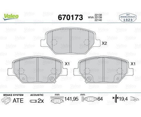 ÖN FREN BALATASI OPEL INSIGNIA B 18> 17 İNÇ JANT