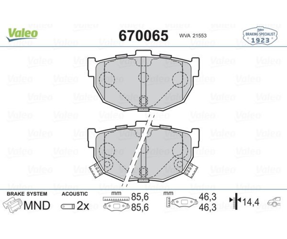 ARKA FREN BALATA HYUNDAI ELANTRA 1.6L G4ED 01-06 / COUPE 1.6L 96-02 / KIA CERATO 1.6L G4ED 04-> 1.5L D4FA CRDİ 04-06 1.6L D4FB 07-10 2.0L D4EA dizel 04-06