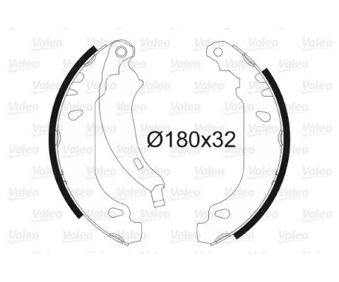ARKA PABUÇ BALATA P206 1.4İ 1.6İ 1.4HDİ 1.9D 98 >02 > 206 1.4 1.4HDİ 09 > ABS SİZ ARAÇLAR 180x32