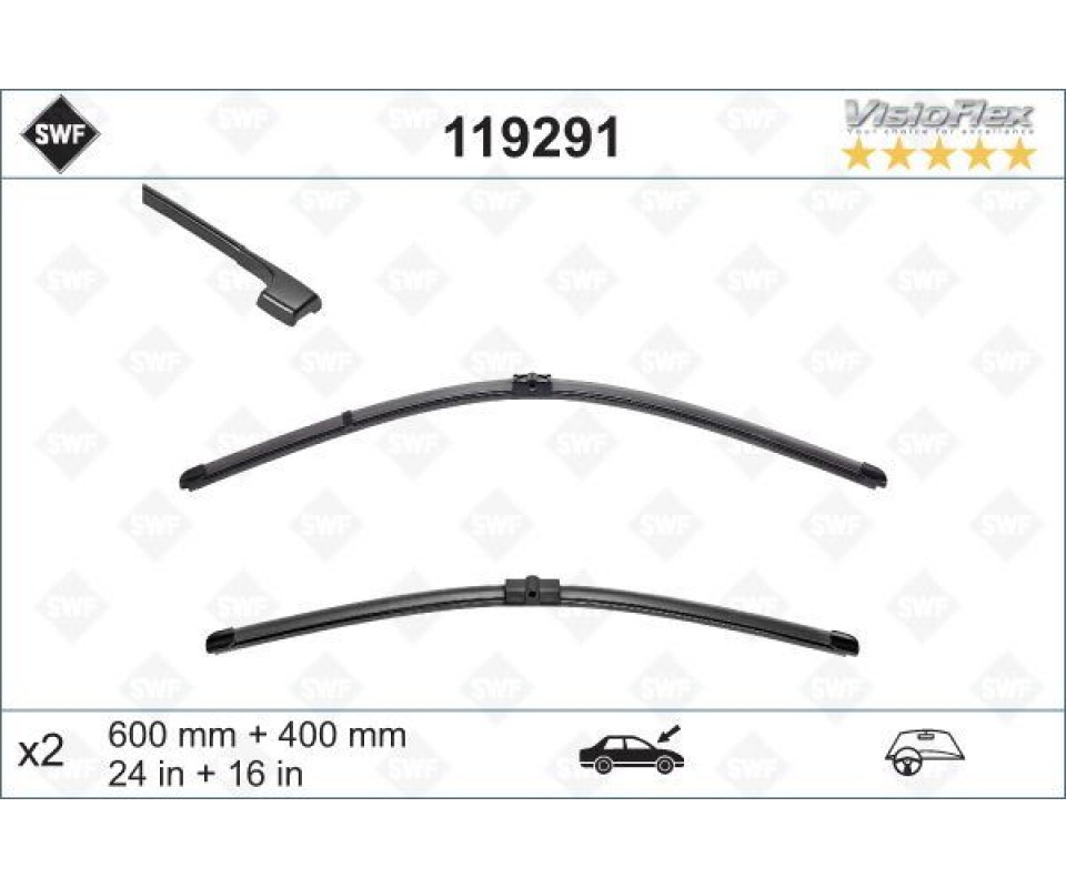 SILECEK SUPURGESI TAKIMI 600mm / 400mm BMW E92 E93 SWF