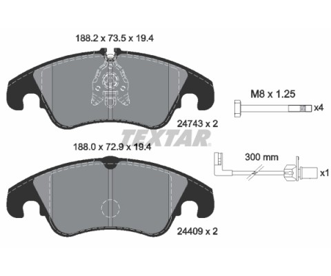 ÖN BALATA FİŞLİ AUDI A4-A5-A6-A7-Q5 2008 >