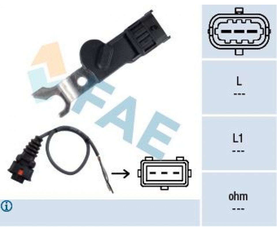 9012039 KABLOLU EKSANTRİK MİL SENSÖRÜ ASTRA F-OMEGA B-VECTRA A-VECTRA B 1.8-2.0 16V X20XEV