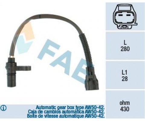 KRANK SENSORU VOLVO S40 I 644 1.8 95>08 V40 645 1.8 95>00 OTOMATIK SANZIMAN AW50-42