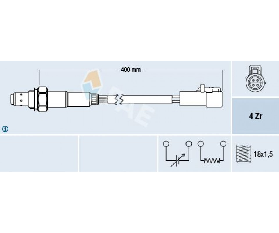 OKSIJEN SENSORU FORD FIESTA V JH . JD : 01>08 KA RB : 1.3 I 02>08