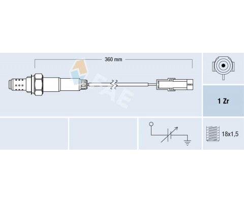 OKSİJEN SENSÖRÜ OPEL ASTRA F-CORSA B-TIGRA-VECTRA A-B- 1.4-1.6-ACCENT 1.3İ-1.5 İ 12V