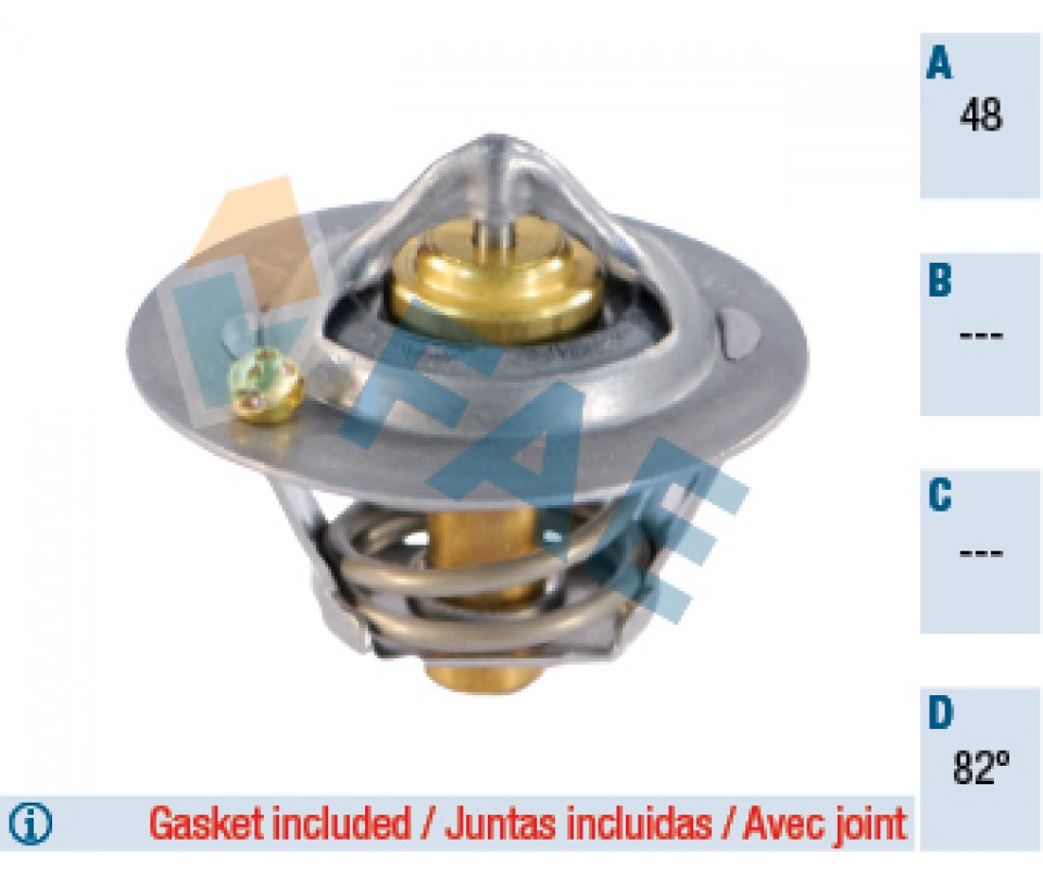 TERMOSTAT 82 C TEK FORD FİESTA-FOCUS-MONDEO 95> 1.25-1.4-1.6 BENZİNLİ
