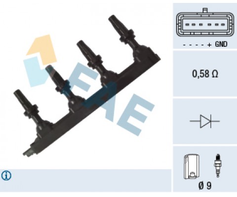 ATEŞLEME BOBİNİ PSA CITROEN ELYSEE PEUGEOT P301 1.6 VTİ 115 13>